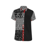 VAQUERO Black/MAROON SHORT SLEEVE SHIRT 'CUT & SEW MADE TO ORDER' - ENE TRENDS