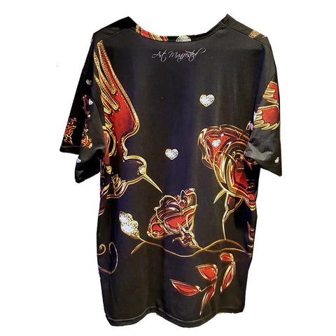 HUMMINGBIRD Black Art Manifested T-shirt - ENE TRENDS
